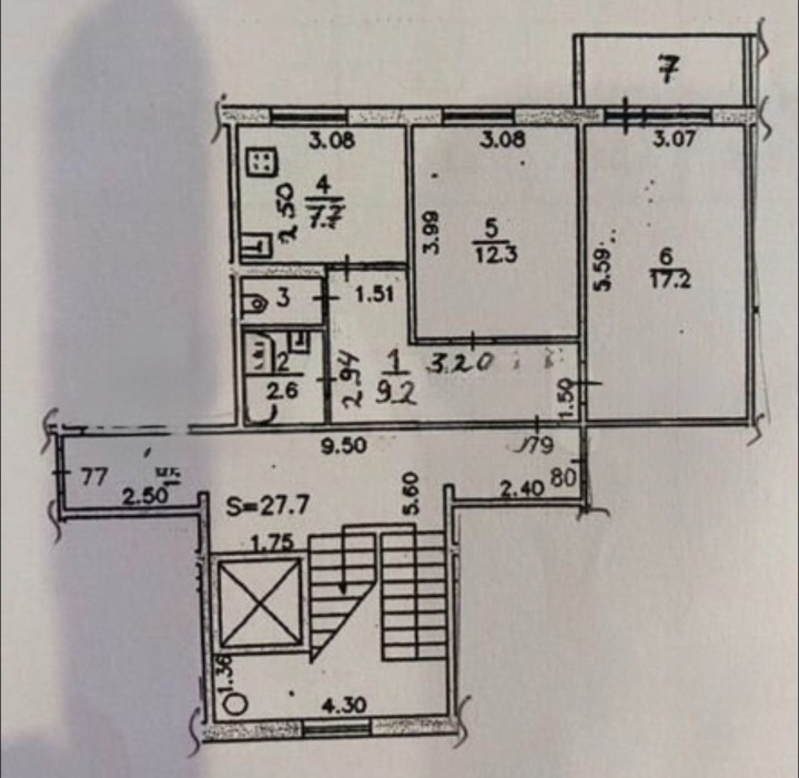 2-комнатная 52.3 м2 в ЖК undefined корпус null этаж 2