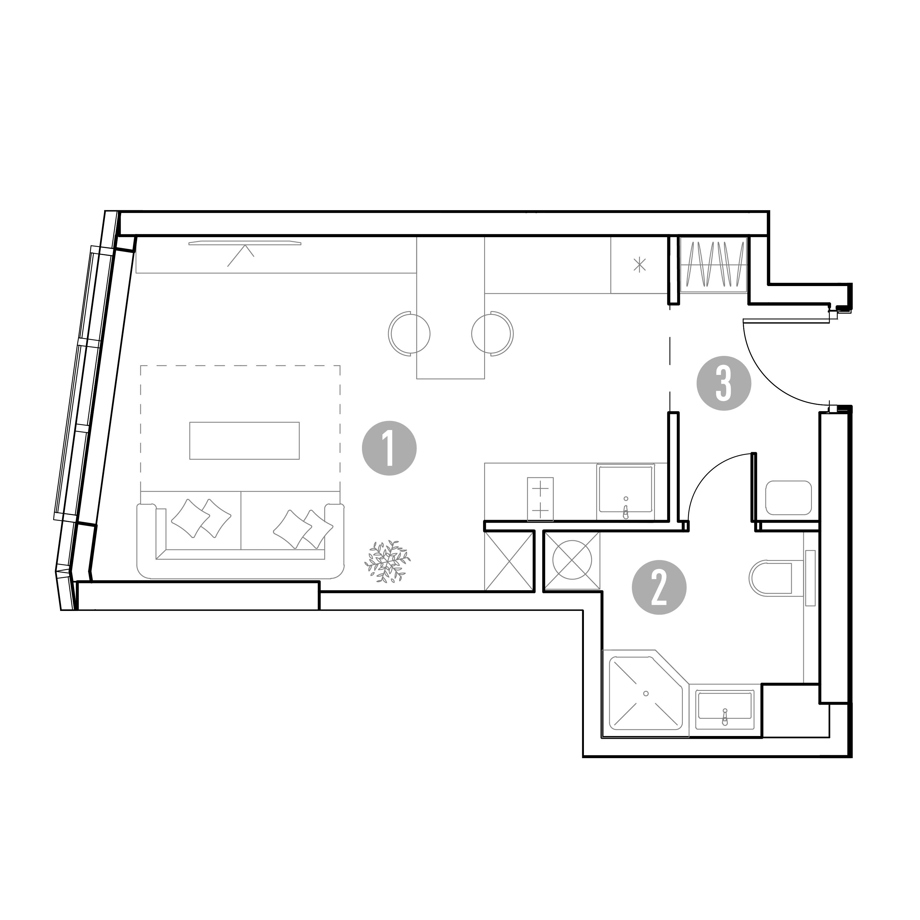 1-комнатная 28 м2 в ЖК UNO.Горбунова корпус null этаж 9