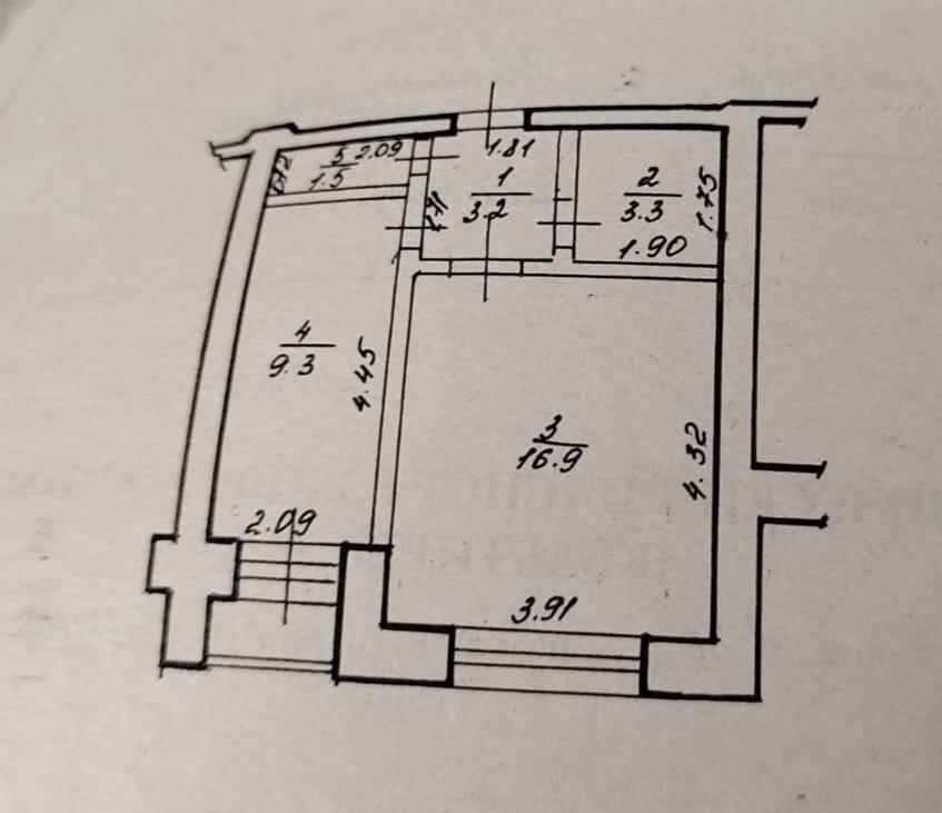 1-комнатная 34.7 м2 в ЖК undefined корпус null этаж 2