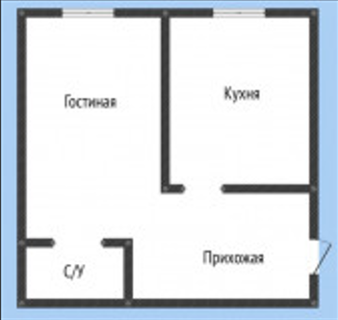 1-комнатная 59 м2 в ЖК undefined корпус null этаж 2