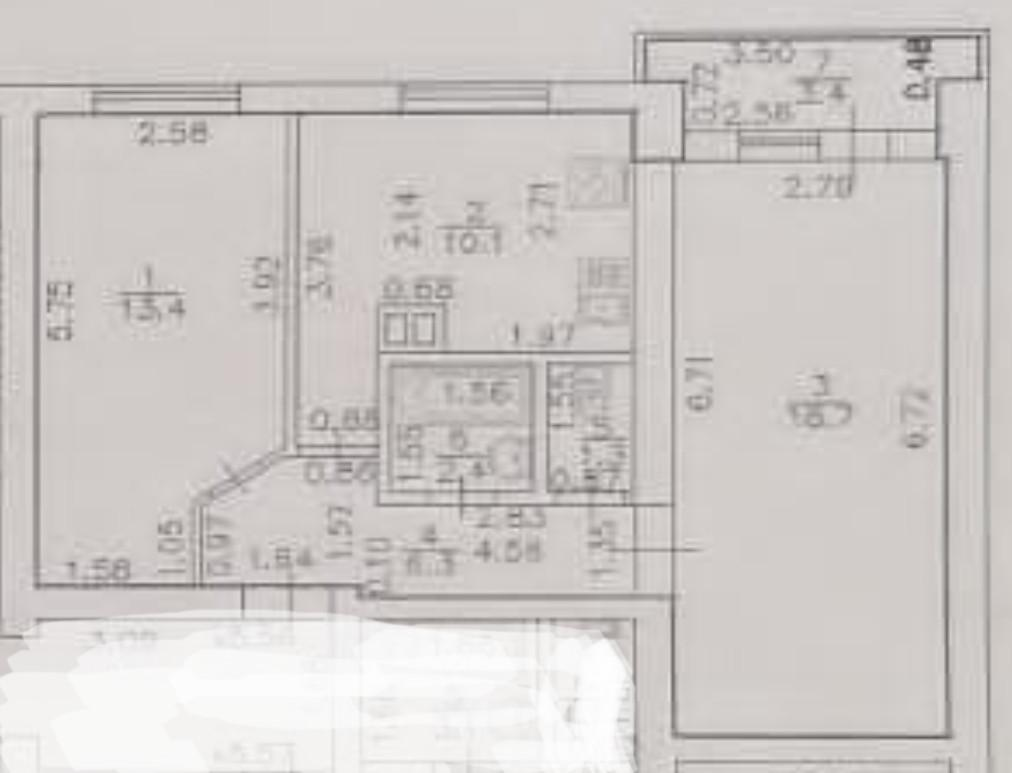 2-комнатная 52 м2 в ЖК undefined корпус null этаж 3