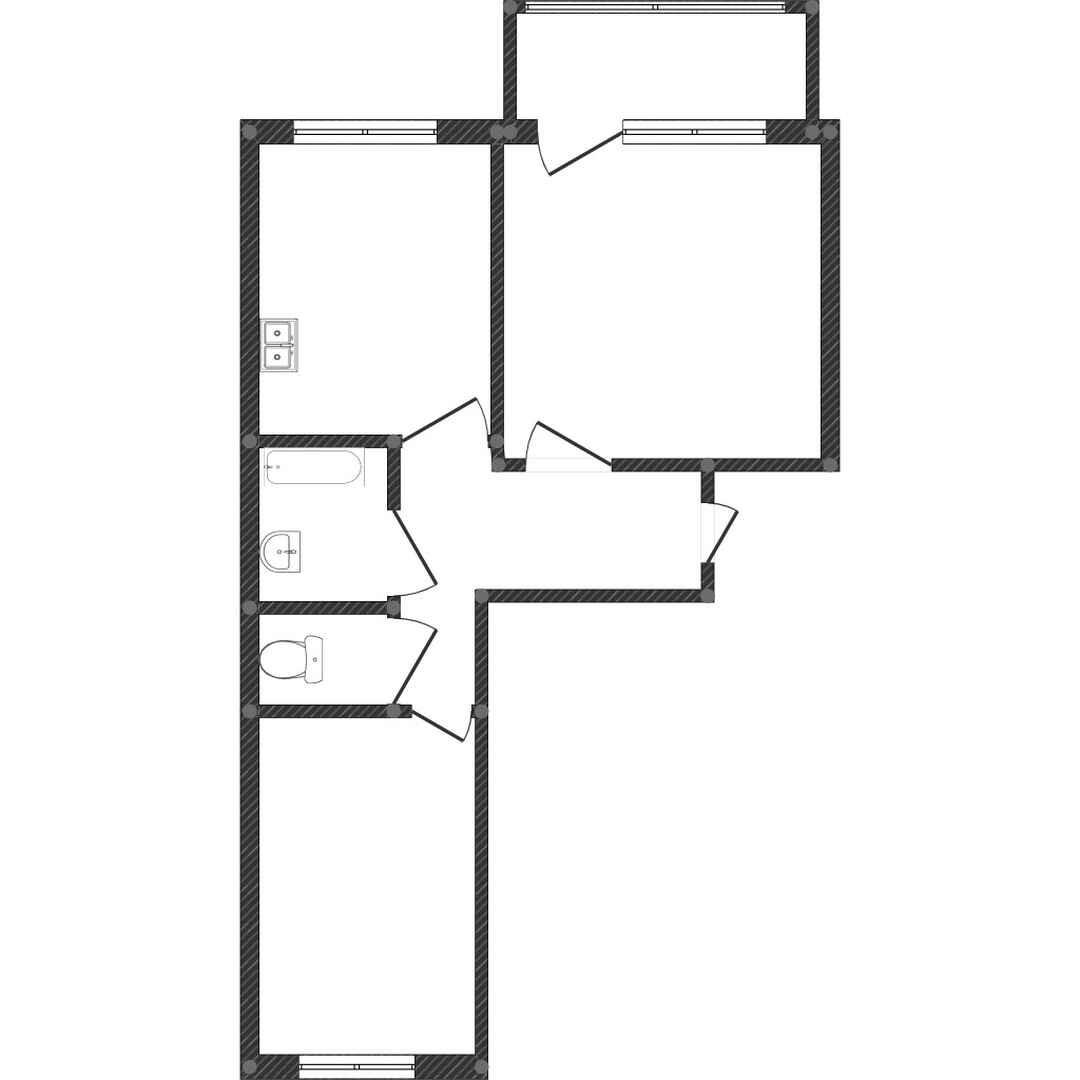 2-комнатная 49.5 м2 в ЖК undefined корпус null этаж 2