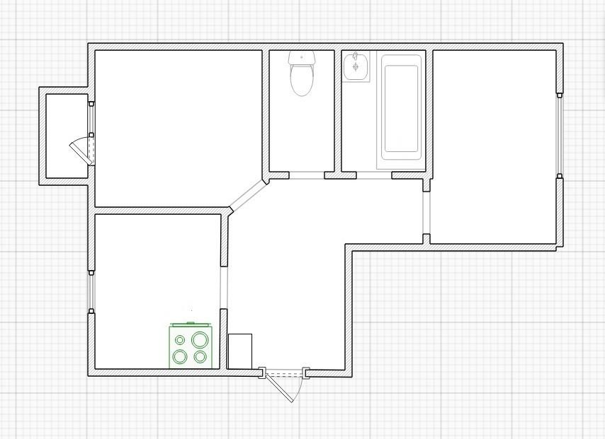 2-комнатная 44 м2 в ЖК undefined корпус null этаж 4