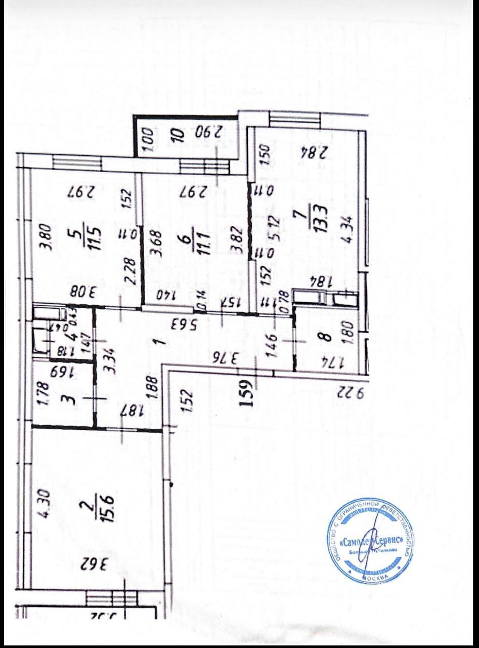 3-комнатная 74.1 м2 в ЖК undefined корпус null этаж 15
