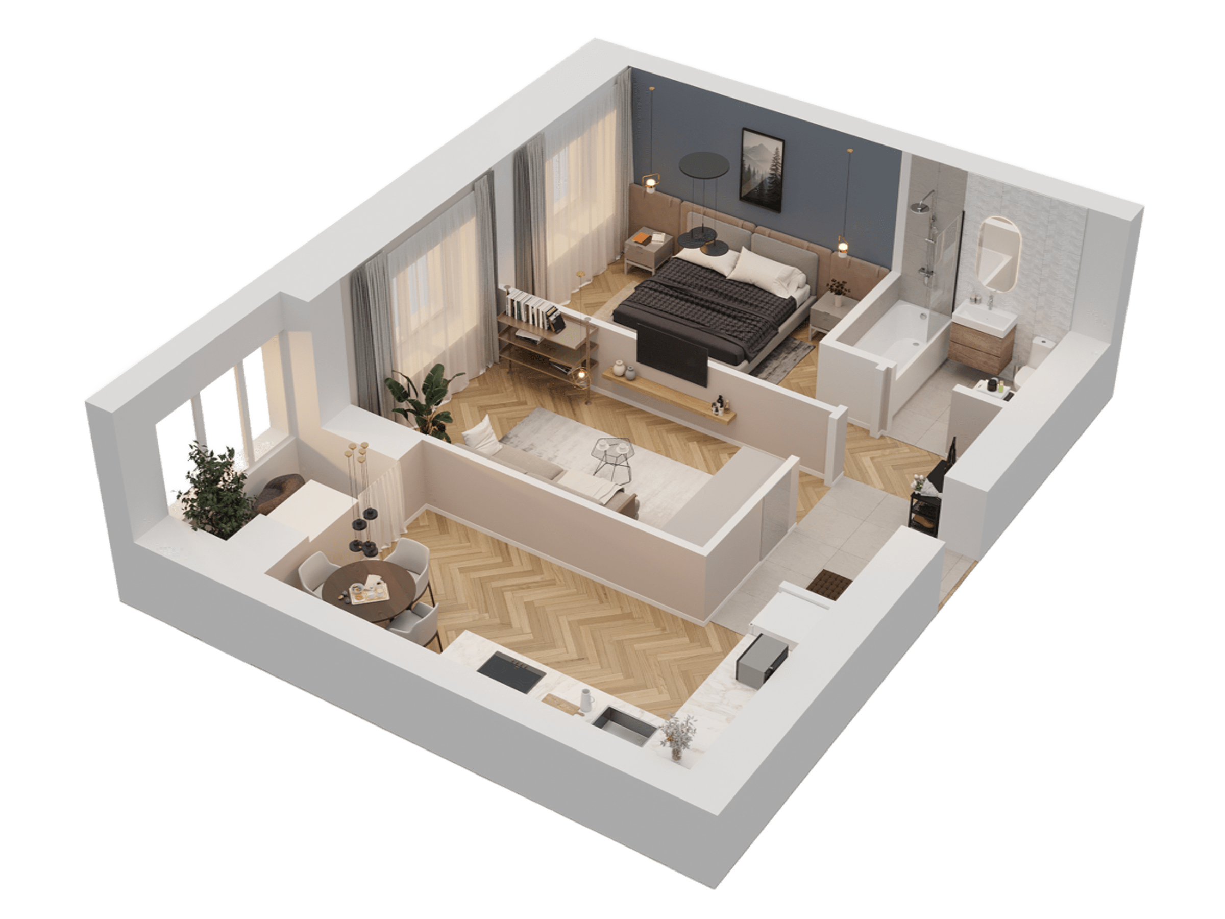 2-комнатная 51 м2 в ЖК Династия корпус null этаж 7