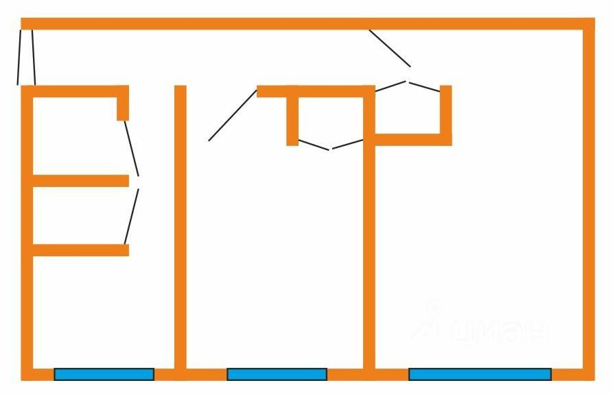 2-комнатная 45 м2 в ЖК undefined корпус null этаж 1