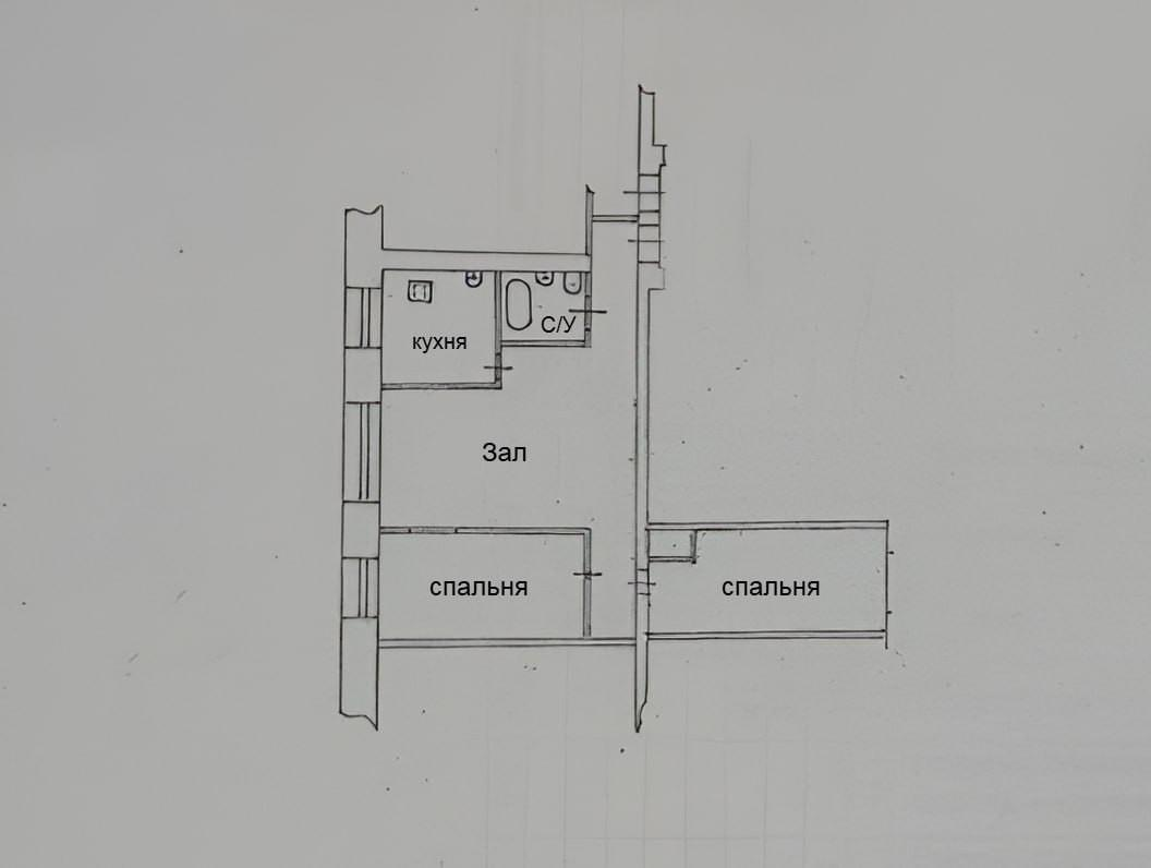 3-комнатная 56.1 м2 в ЖК undefined корпус null этаж 1
