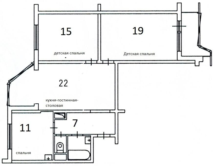 3-комнатная 80 м2 в ЖК undefined корпус null этаж 15