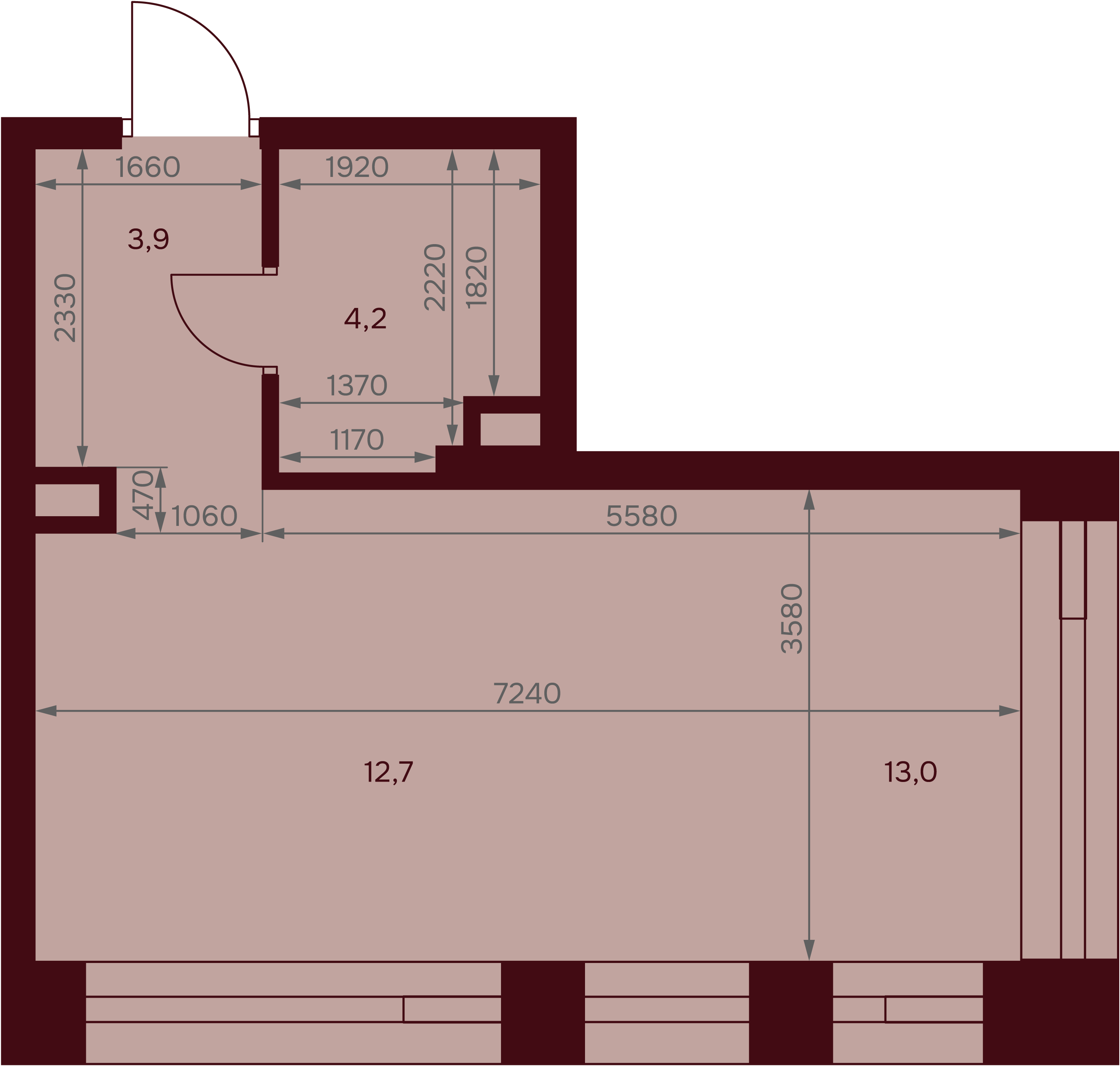1-комнатная 33 м2 в ЖК Дом 7. Даниловский корпус null этаж 9