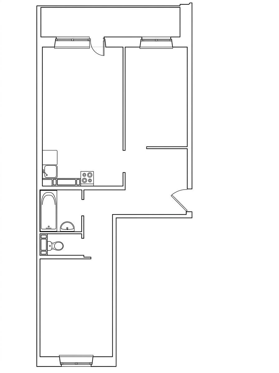 3-комнатная 60 м2 в ЖК undefined корпус null этаж 5