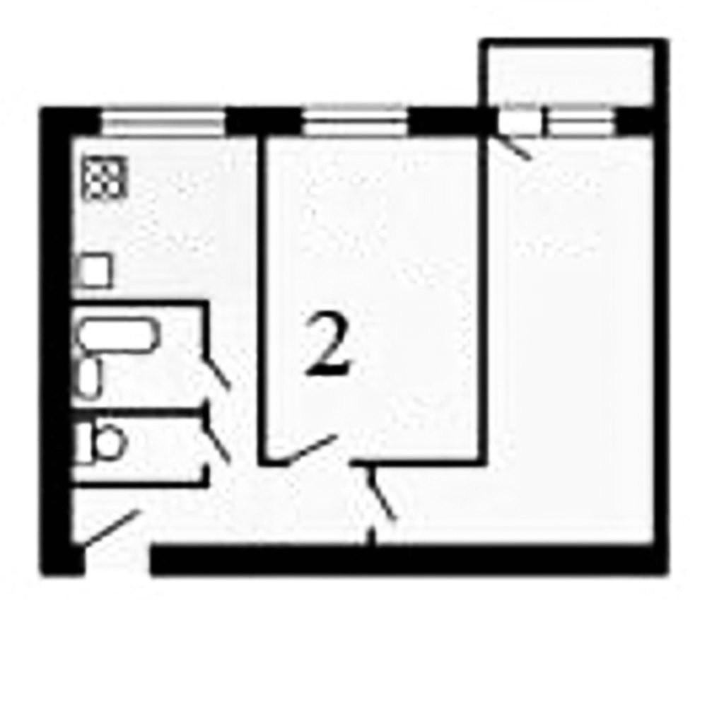 2-комнатная 42.5 м2 в ЖК undefined корпус null этаж 6