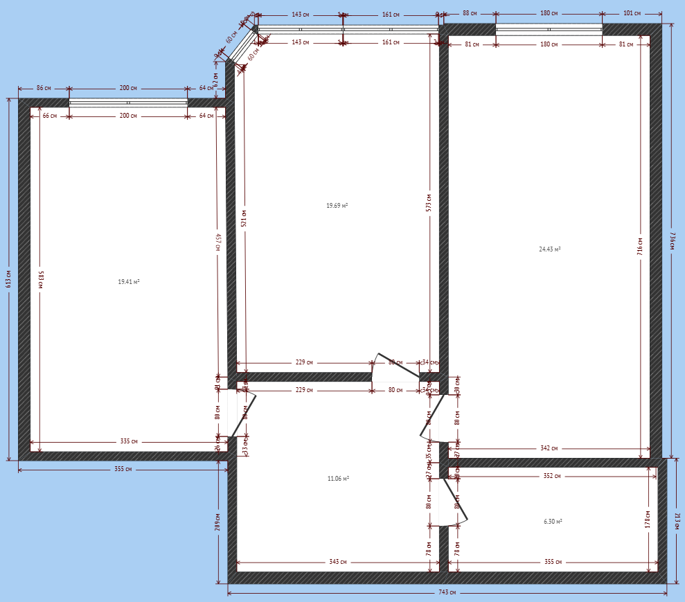 2-комнатная 82 м2 в ЖК undefined корпус null этаж 7