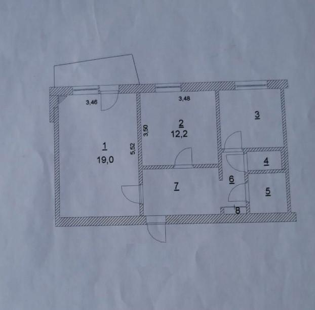 2-комнатная 52.8 м2 в ЖК undefined корпус null этаж 7