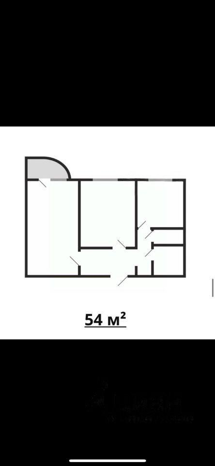 2-комнатная 54 м2 в ЖК undefined корпус null этаж 6