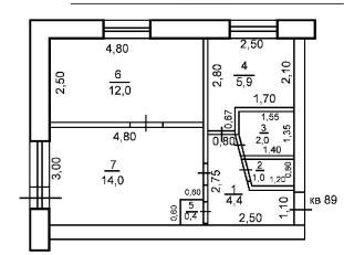 2-комнатная 39.7 м2 в ЖК undefined корпус null этаж 3