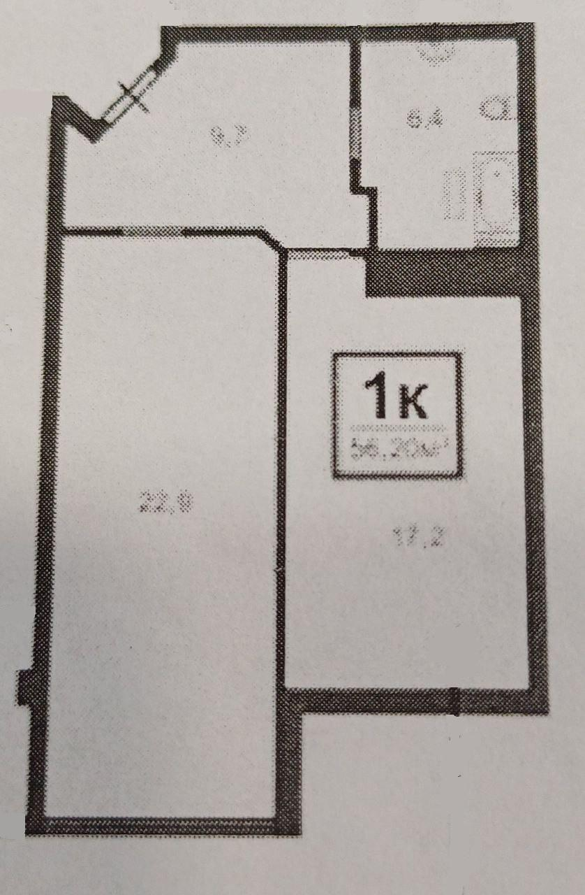 1-комнатная 56.2 м2 в ЖК undefined корпус null этаж 10