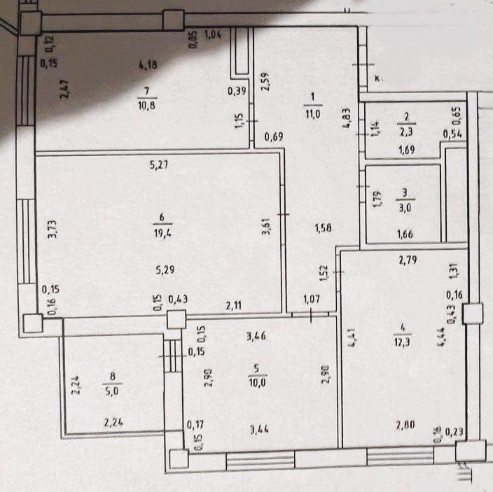 3-комнатная 68.8 м2 в ЖК undefined корпус null этаж 19