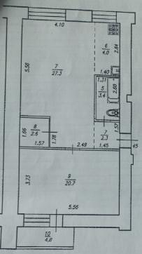 2-комнатная 58.6 м2 в ЖК undefined корпус null этаж 8