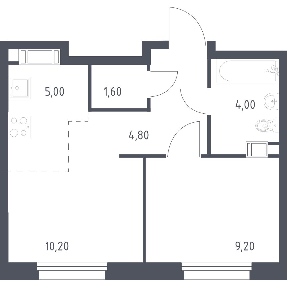 Студия 34 м2 в ЖК Эко Бунино корпус null этаж 4