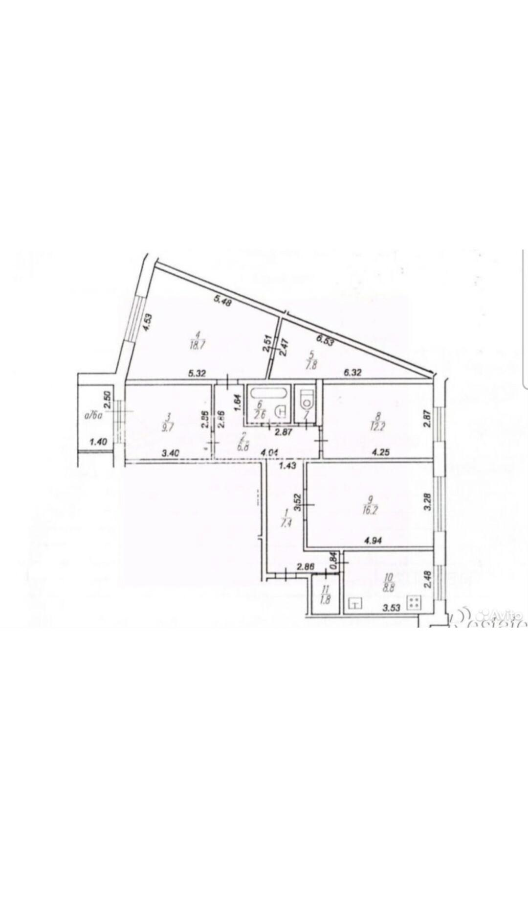 4-комнатная 91.1 м2 в ЖК undefined корпус null этаж 5