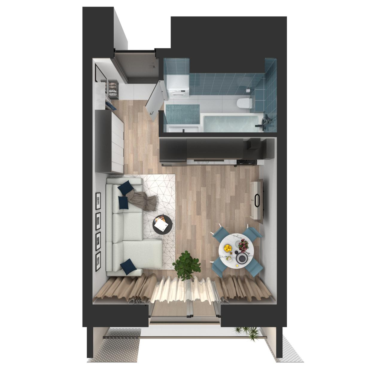 Студия 27 м2 в ЖК Мой Ритм корпус null этаж 6