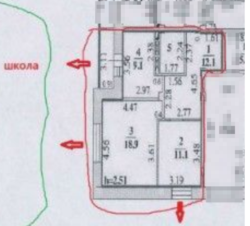 2-комнатная 55 м2 в ЖК undefined корпус null этаж 7