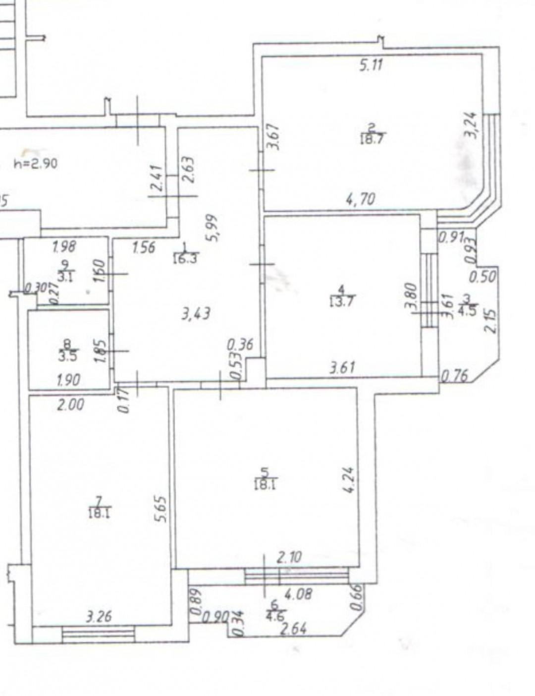 3-комнатная 91.5 м2 в ЖК undefined корпус null этаж 1