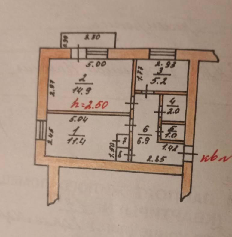 2-комнатная 42.6 м2 в ЖК undefined корпус null этаж 6