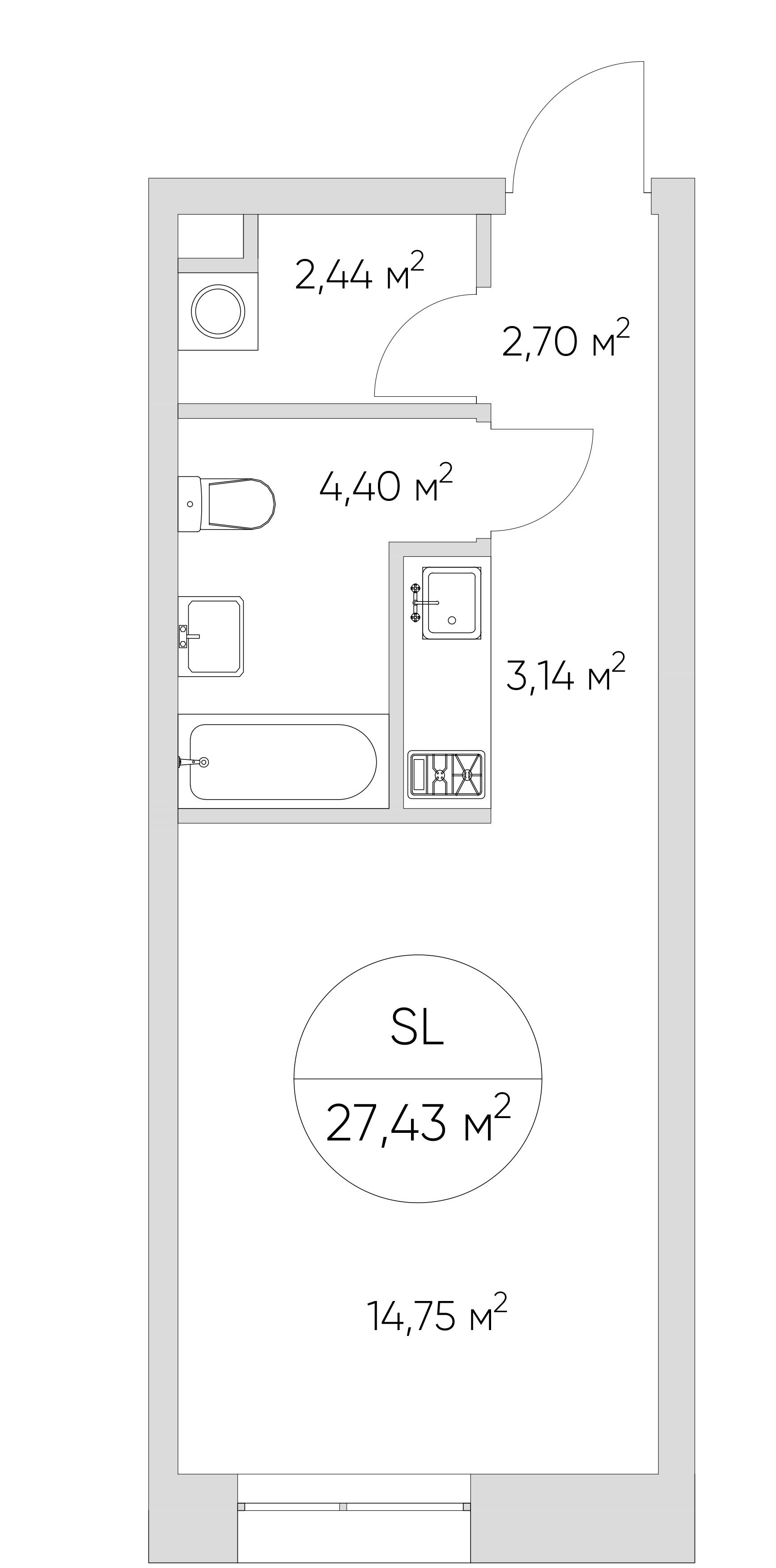 Студия 27 м2 в ЖК N`ICE LOFT корпус null этаж 2