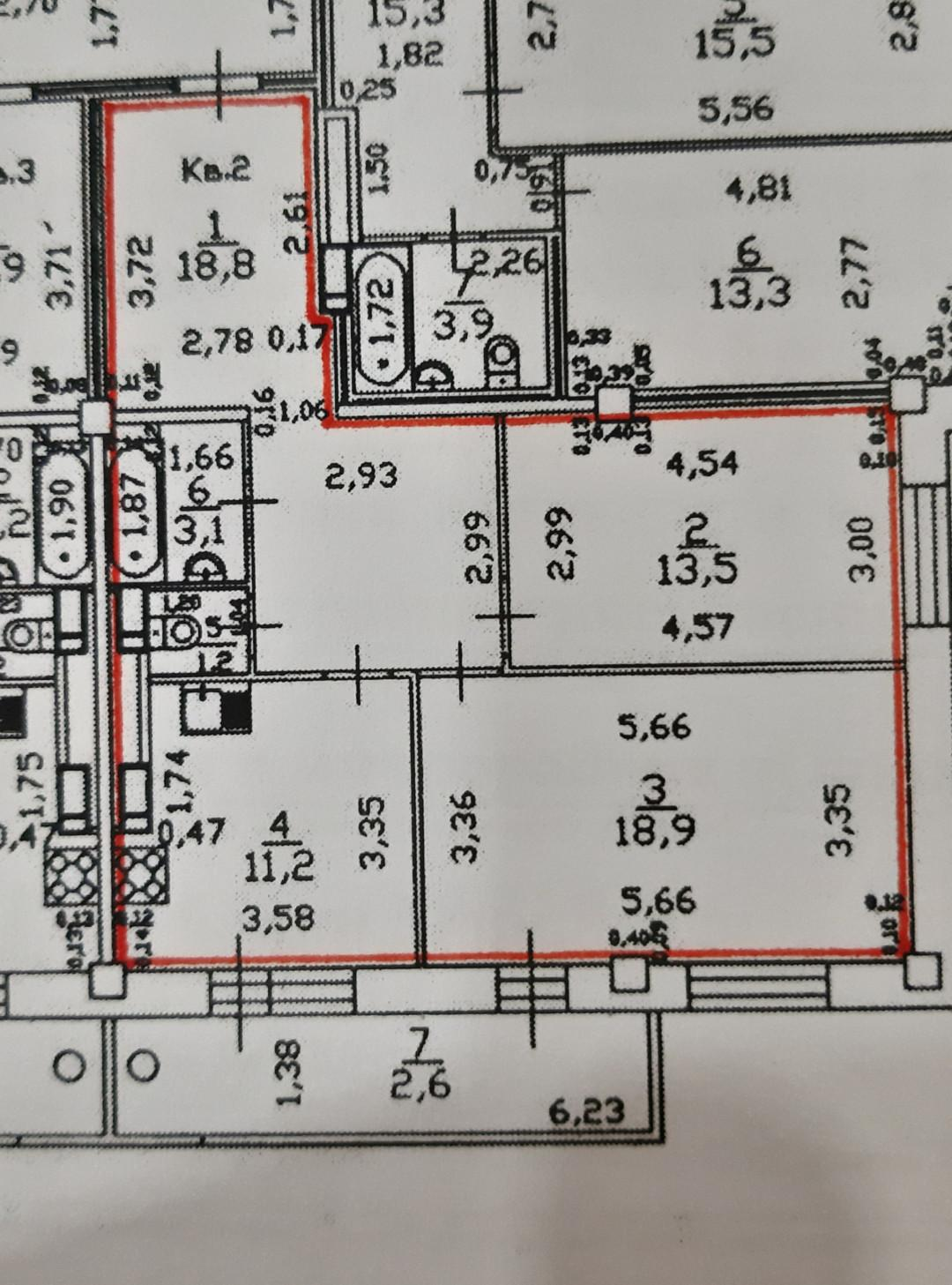 2-комнатная 75 м2 в ЖК undefined корпус null этаж 2