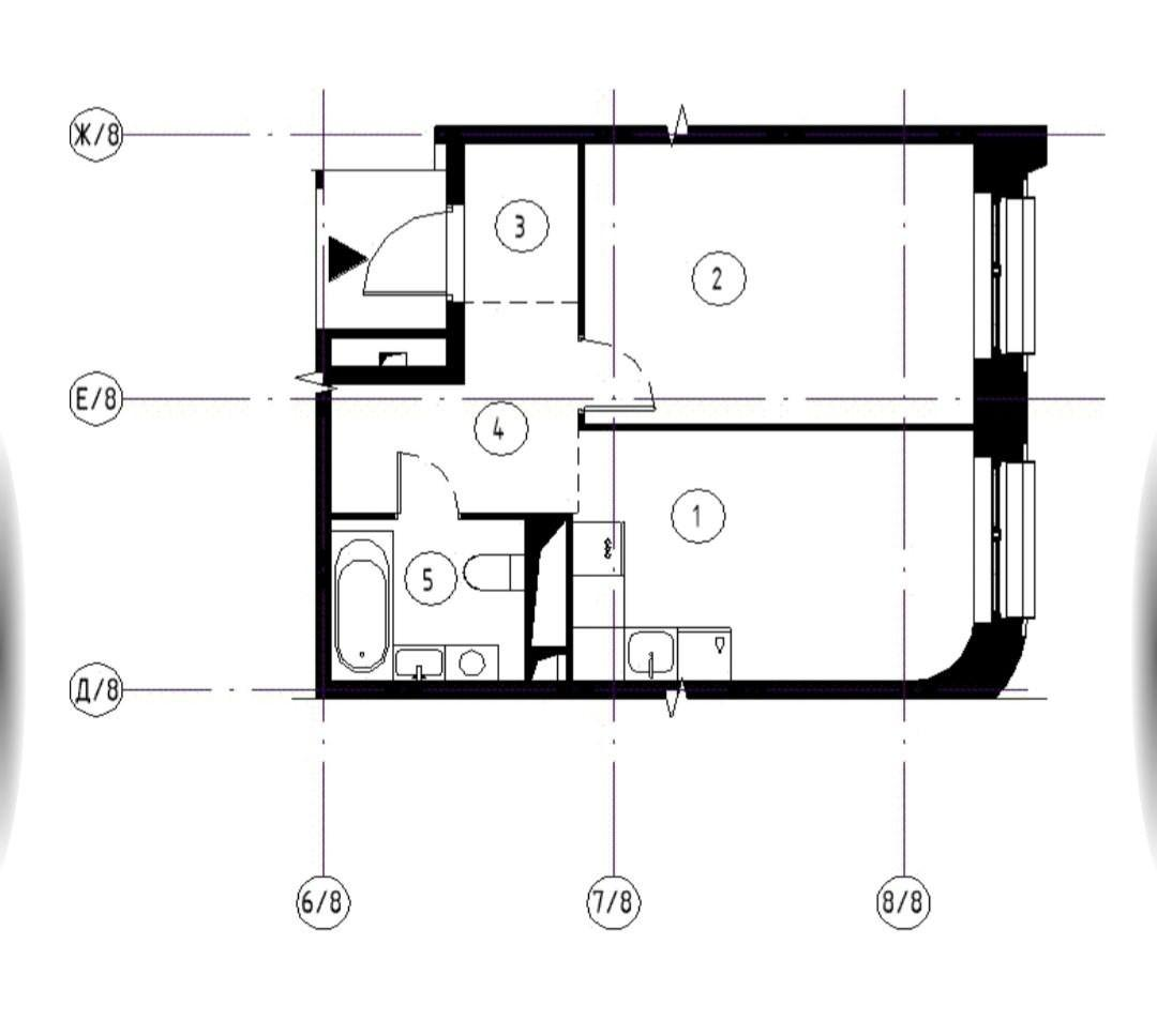 1-комнатная 38.6 м2 в ЖК undefined корпус null этаж 6