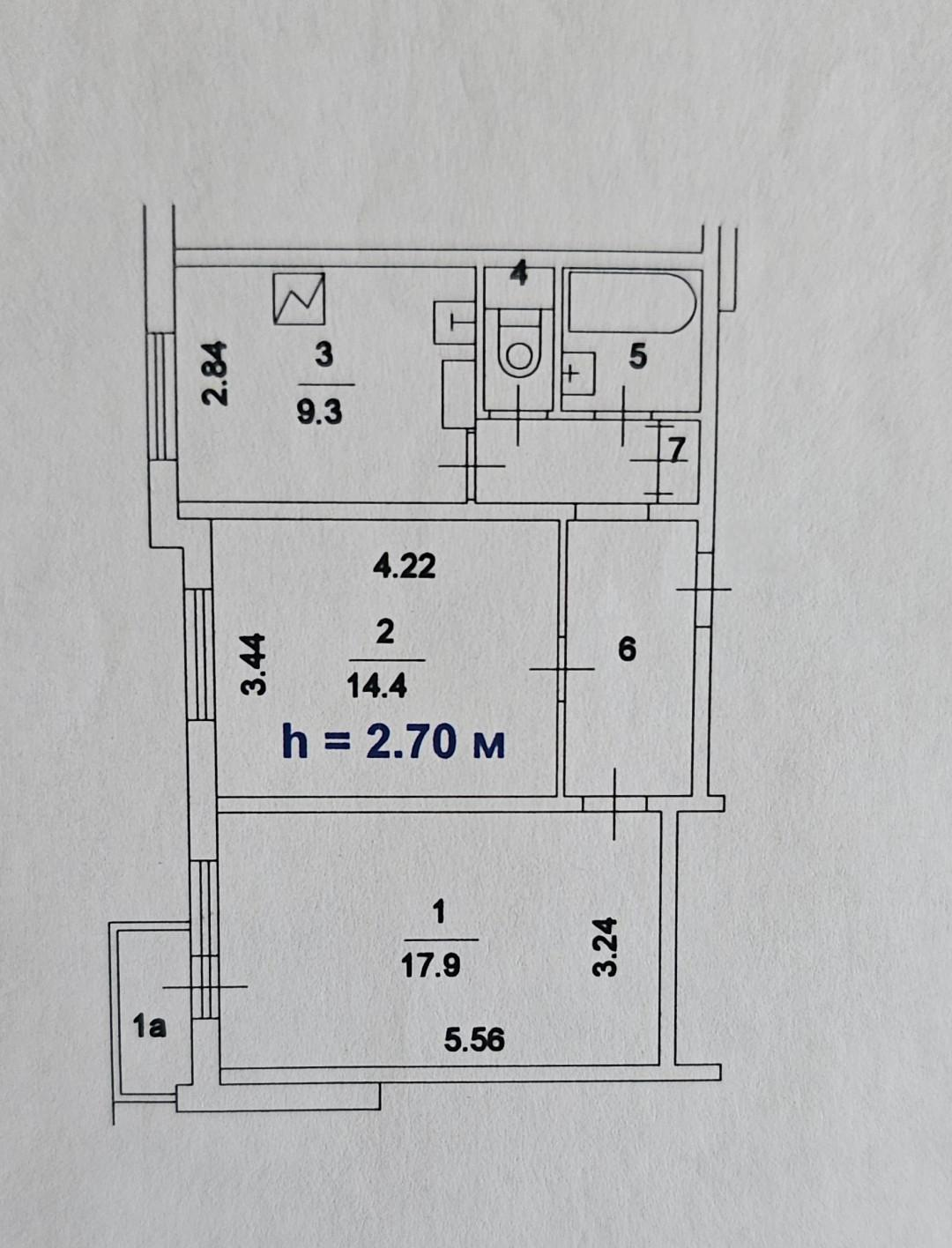 2-комнатная 53.9 м2 в ЖК undefined корпус null этаж 10