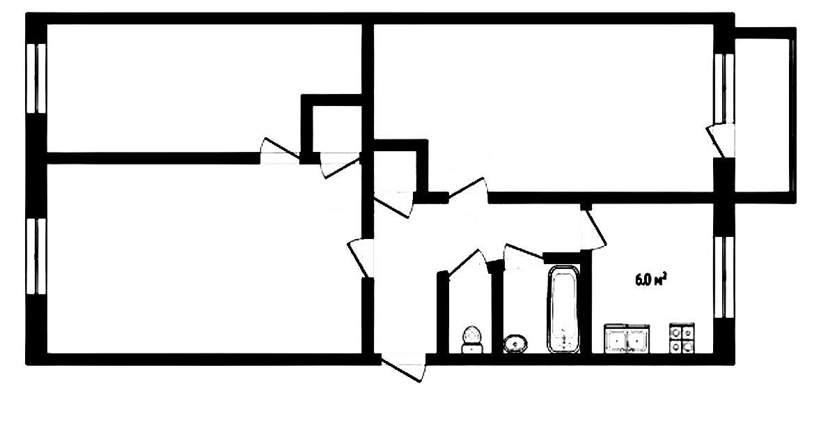 3-комнатная 63 м2 в ЖК undefined корпус null этаж 4