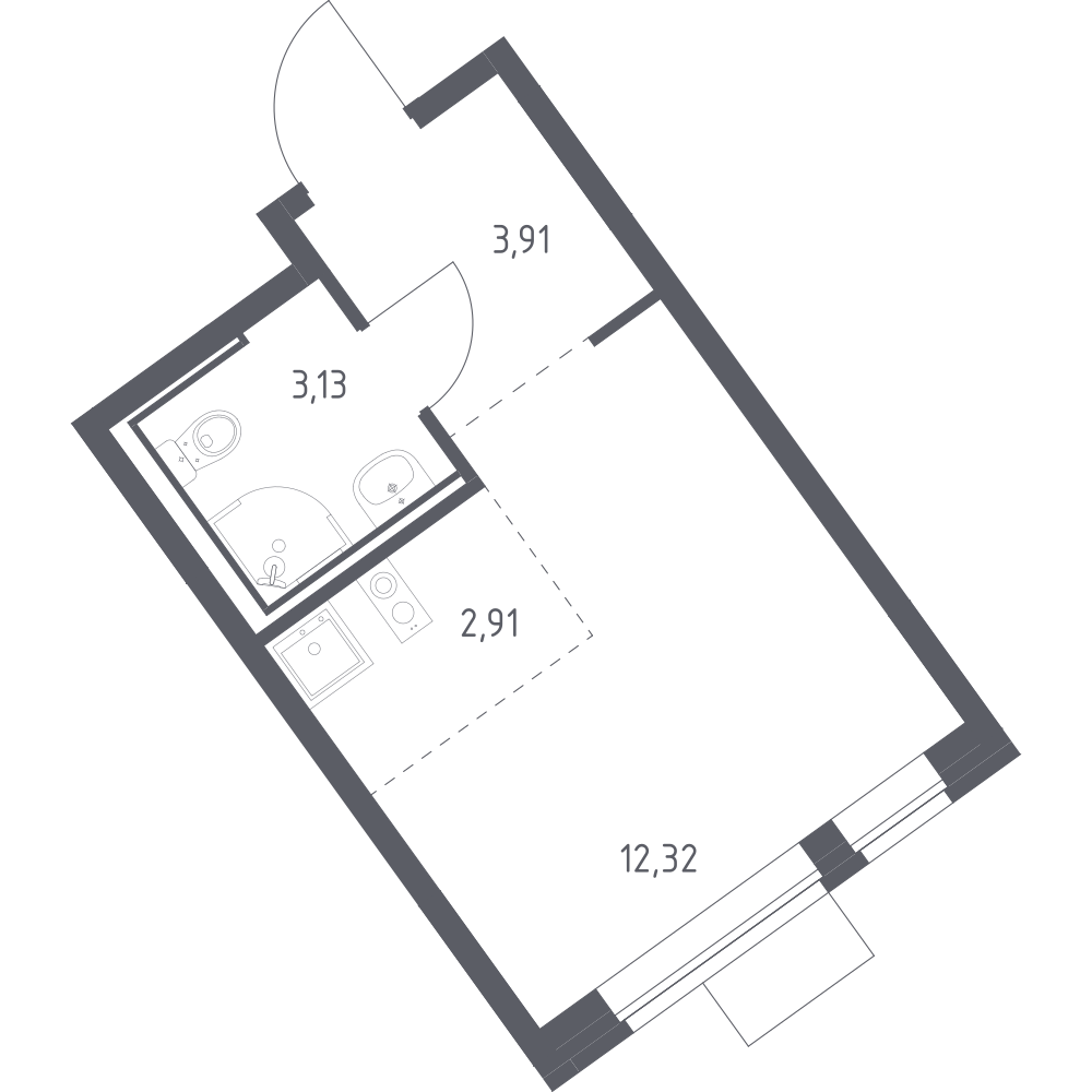 Студия 22 м2 в ЖК Молжаниново корпус null этаж 5