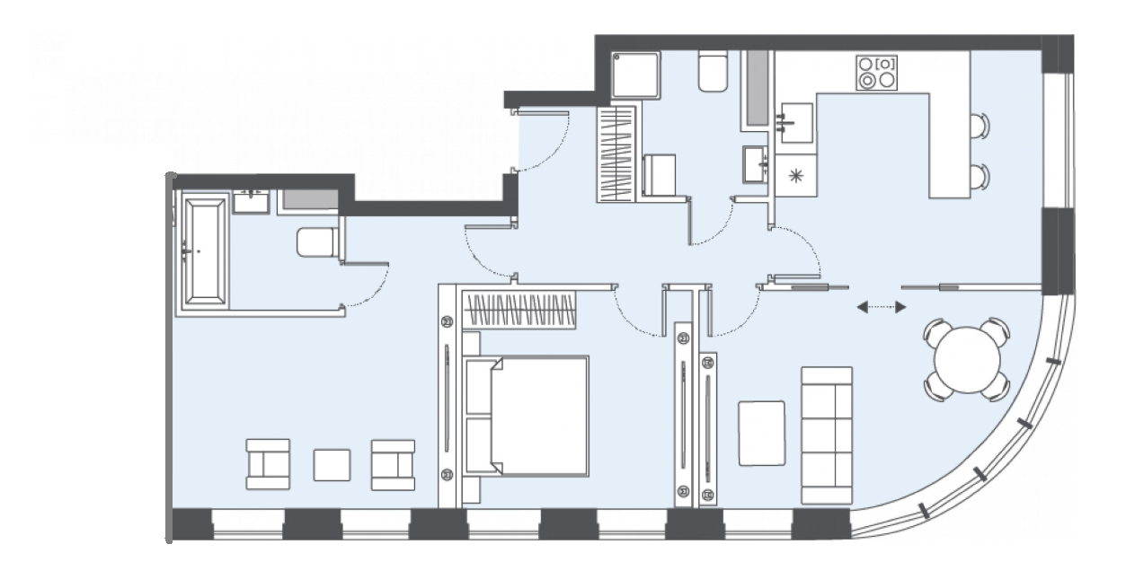 3-комнатная 67.8 м2 в ЖК undefined корпус null этаж 6