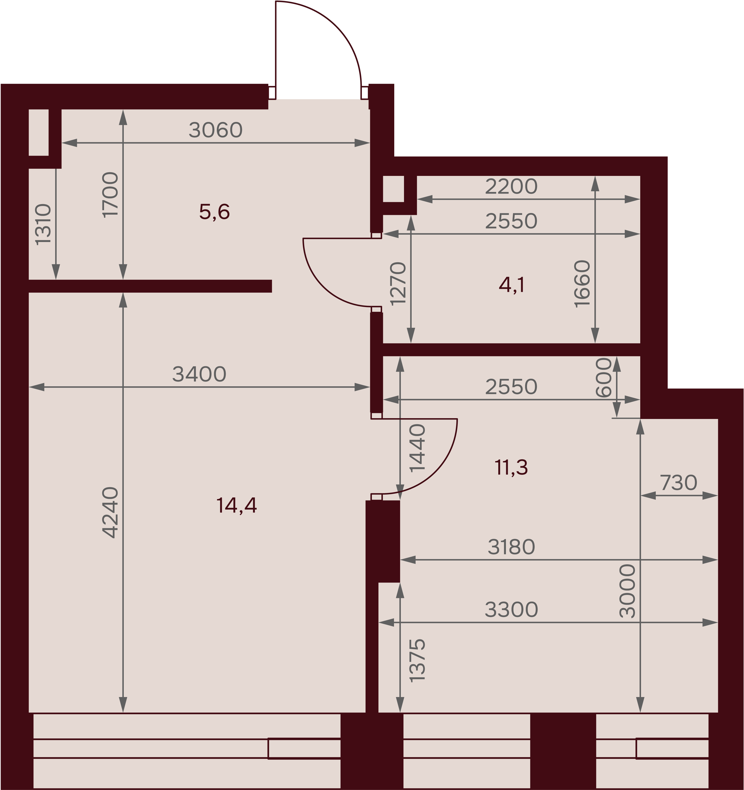 1-комнатная 35 м2 в ЖК Дом 7. Даниловский корпус null этаж 13