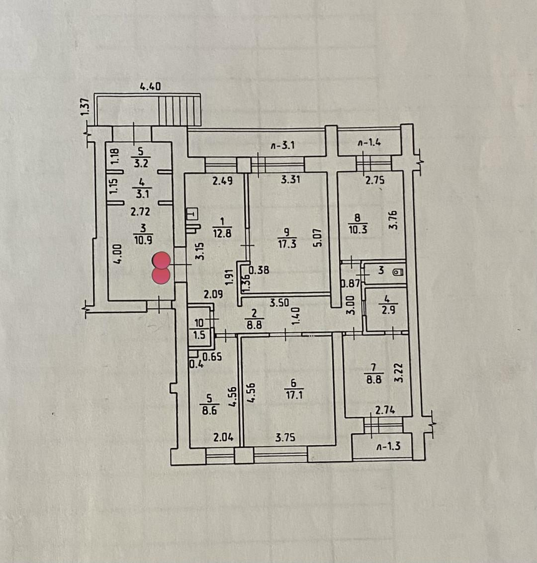 5-комнатная 89.4 м2 в ЖК undefined корпус null этаж 1