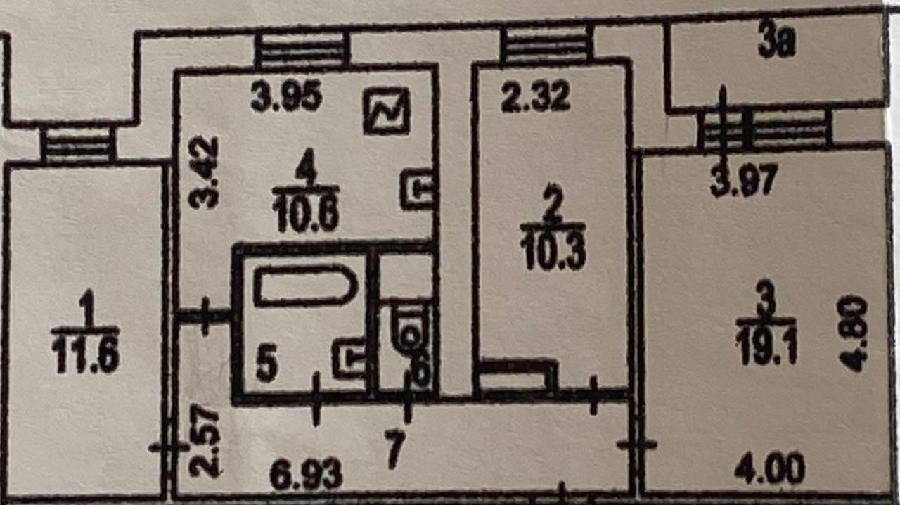 3-комнатная 67.3 м2 в ЖК undefined корпус null этаж 4