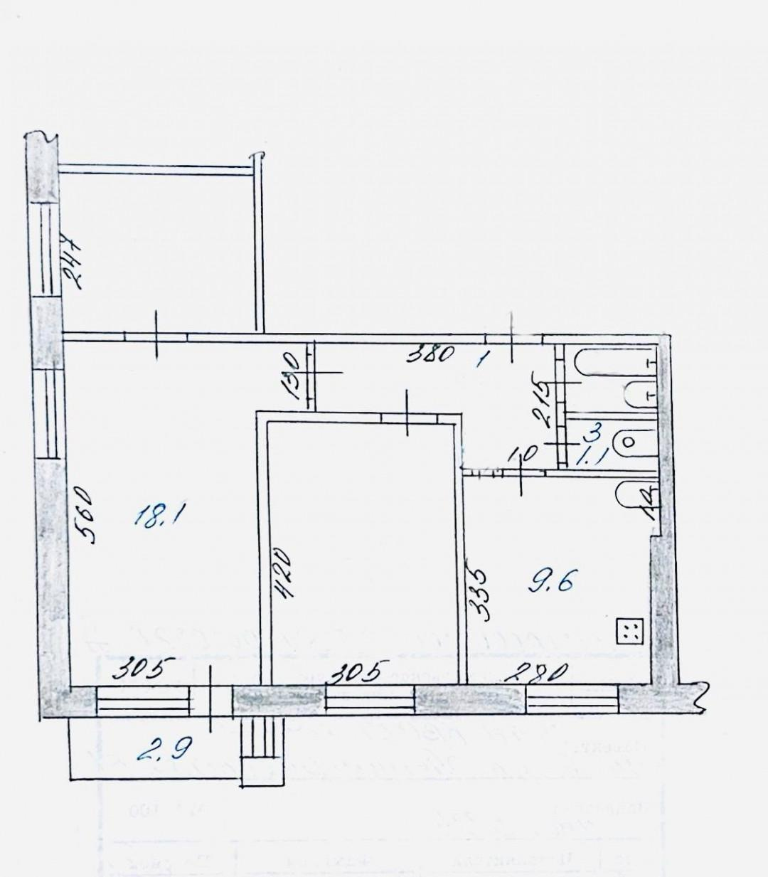 3-комнатная 58 м2 в ЖК undefined корпус null этаж 6