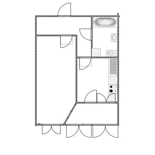 1-комнатная 38.3 м2 в ЖК undefined корпус null этаж 6