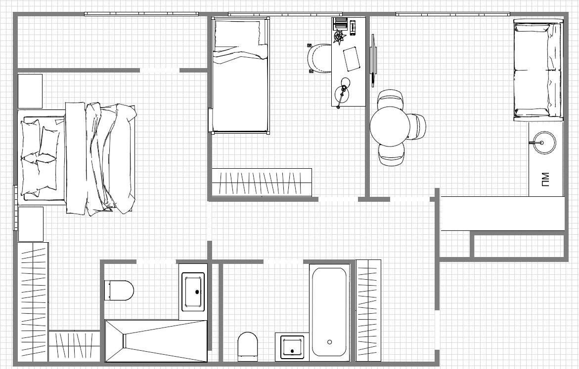 2-комнатная 52.3 м2 в ЖК undefined корпус null этаж 13