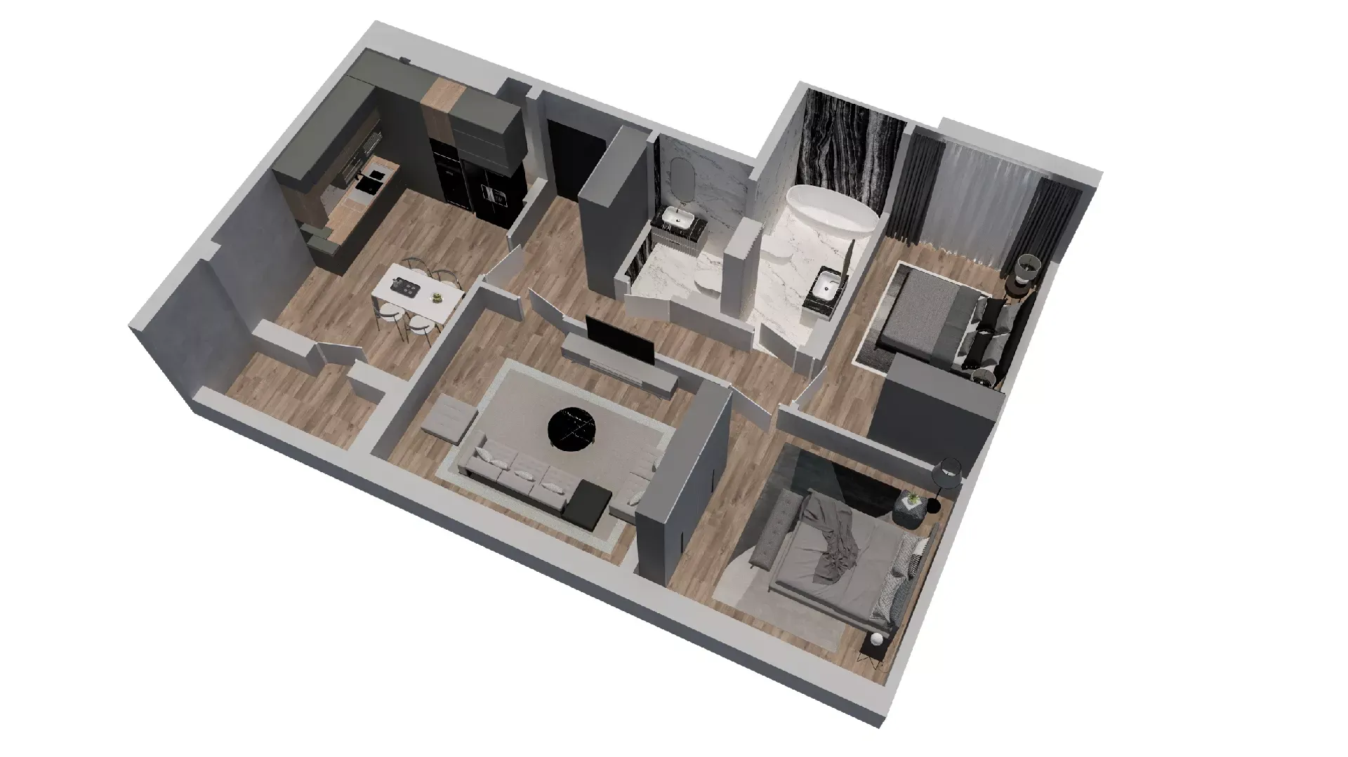 3-комнатная 71 м2 в ЖК Пальмира 2.0 корпус null этаж 6