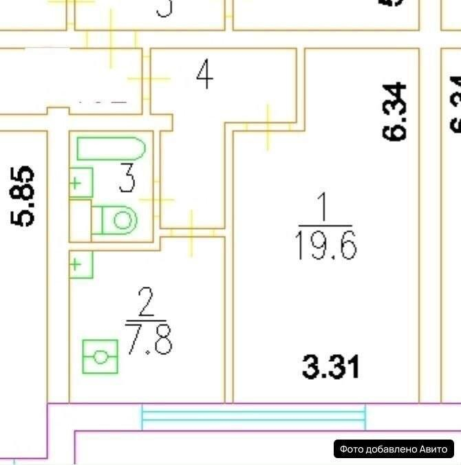 1-комнатная 35 м2 в ЖК undefined корпус null этаж 3