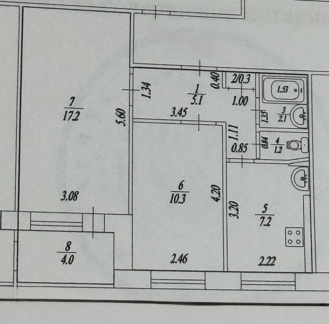 2-комнатная 43.4 м2 в ЖК undefined корпус null этаж 6