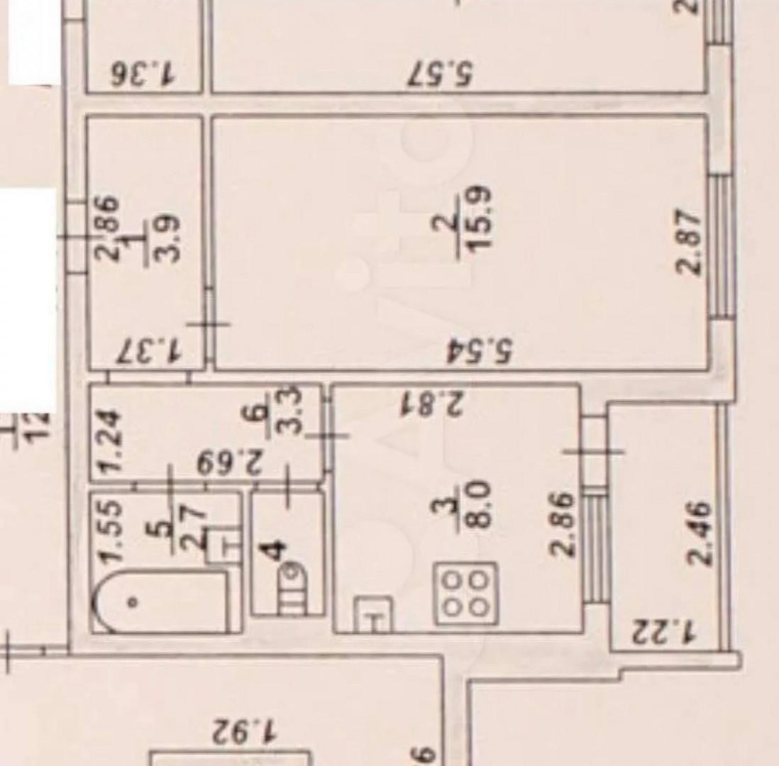 1-комнатная 34.9 м2 в ЖК undefined корпус null этаж 10