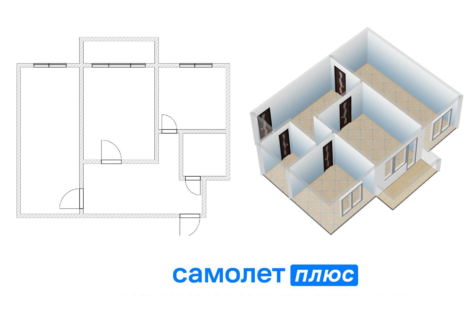 2-комнатная 41.1 м2 в ЖК undefined корпус null этаж 2