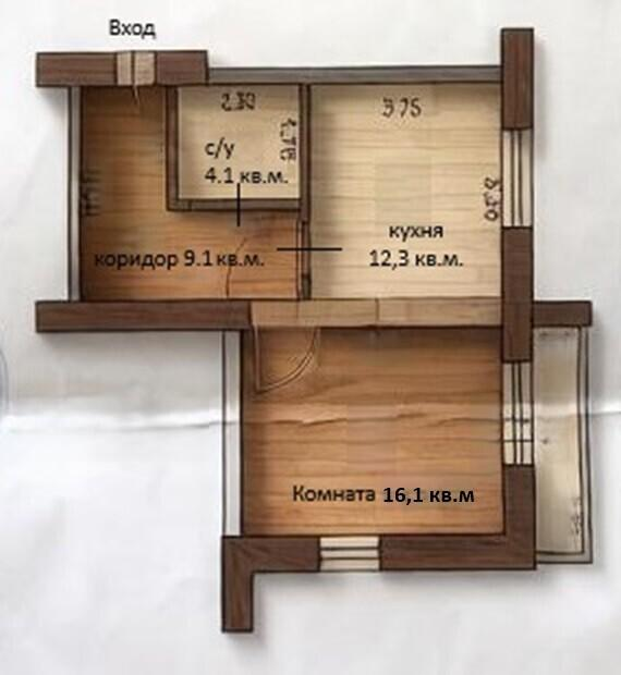 1-комнатная 41.6 м2 в ЖК undefined корпус null этаж 10
