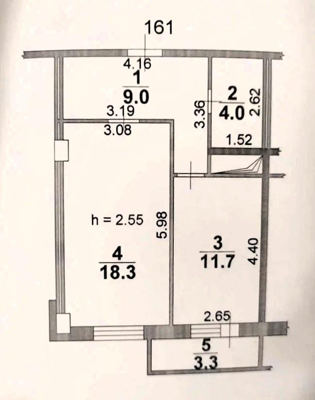 1-комнатная 43 м2 в ЖК undefined корпус null этаж 15