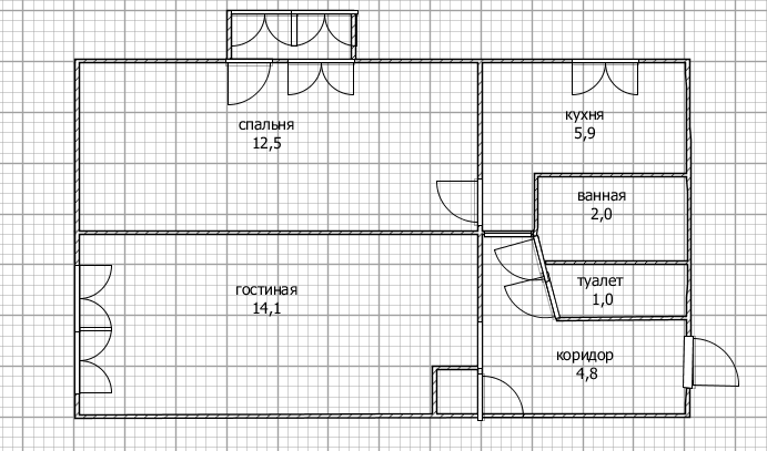 2-комнатная 40.8 м2 в ЖК undefined корпус null этаж 4