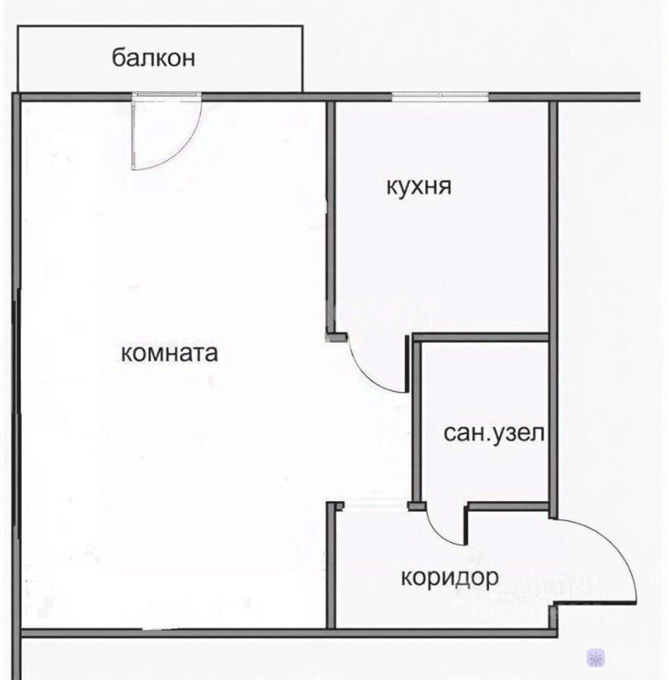 1-комнатная 31.3 м2 в ЖК undefined корпус null этаж 4